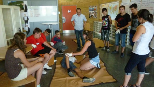 Austausch mit den Schulsanitätern der Mali-Gemeinschaftsschule Biberach