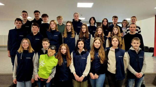 Schulsani Dezember 2022 (auf dem Foto fehlen fünf Schulsanitäter)