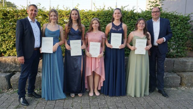 Der Weishaupt Förderpreis wurde von Dirk Racota, Personalchef der Firma Weishaupt, überreicht.